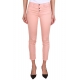 JEANS SKINNY IN COTONE STRETCH, SALMONE