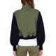 BOMBER IN COTONE E MAGLIA, VERDE