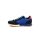 SNEAKERS UOMO IN PELLE E TESSUTO, BLU