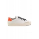 SNEAKERS UOMO IN PELLE, BIANCO