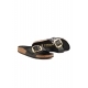 SANDALO MADRID BIG BUCKLE, NERO