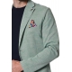 GIACCA BLAZER IN MISTO COTONE STRETCH, VERDE