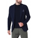 GIACCA BLAZER MONOPETTO IN JERSEY STRETCH, BLU