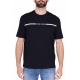 T-SHIRT UOMO CON GRAFICA IN RILIEVO E LOGO, BLU