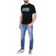 T-SHIRT UOMO IN PURO COTONE CON STAMPA, NERO