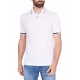 POLO UOMO PIQUET CON ZIP, BIANCO