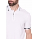 POLO UOMO PIQUET CON ZIP, BIANCO