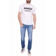 T-SHIRT MANICA CORTA CON STAMPA, BIANCO