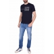 T-SHIRT MANICA CORTA CON STAMPA, BLU