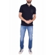 POLO REGULAR FIT IN JERSEY DI COTONE, BLU