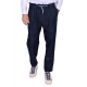 PANTALONE UOMO LARGO CON LACCIO IN DENIM, BLU