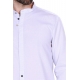 CAMICIA MANICHE LUNGHE COLLO COREANA, BIANCO