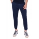 PANTALONE CON PINCES IN TESSUTO DI CUPRO, BLU