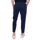 PANTALONE CON PINCES IN TESSUTO DI CUPRO, BLU