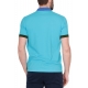 POLO UOMO MANICHE CORTE IN MICRO PIQUET DI COTONE, AZZURRO