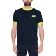 T-SHIRT MANICHE CORTE IN PIQUET DI COTONE, BLU