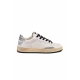 SNEAKERS DONNA IN PELLE CON DETTAGLI GLITTER, BIANCO