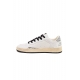 SNEAKERS DONNA IN PELLE CON DETTAGLI GLITTER, BIANCO