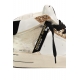 SNEAKERS DONNA ALTA IN PELLE CON DETTAGLI GLITTER, BIANCO