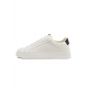 SNEAKERS UOMO IN PELLE CON SUOLA EXTRA LIGHT, BIANCO