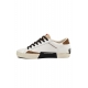 SNEAKERS UOMO PELLE DETTAGLI COLORE A CONTRASTO, BIANCO