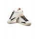 SNEAKERS UOMO PELLE DETTAGLI COLORE A CONTRASTO, BIANCO