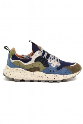 SNEAKERS UOMO IN CAMOSCIO E TESSUTO, BLU