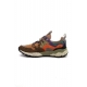 SNEAKERS DONNA IN CAMOSCIO E TESSUTO, MARRONE