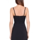 ABITO MIDI A TUBINO CON TOP BUSTIER, NERO