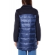 CAPPOTTO DONNA IN PANNO E NYLON, BLU