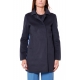 CAPPOTTO DONNA IN PANNO E NYLON, BLU