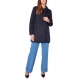 CAPPOTTO DONNA IN PANNO E NYLON, BLU