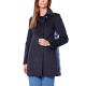 CAPPOTTO DONNA IN PANNO E NYLON, BLU