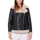 GIACCA DONNA BIKER IN ECOMONTONE, NERO