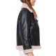 GIACCA DONNA BIKER IN ECOMONTONE, NERO