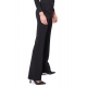 PANTALONE FLARE IN TWILL STRETCH, NERO