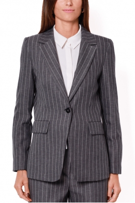 GIACCA BLAZER GESSATO, GRIGIO