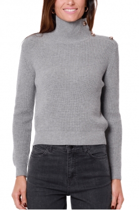 MAGLIA COLLO ALTO COSTA INGLESE, GRIGIO