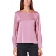 BLUSA IN RASO STRETCH, ROSA