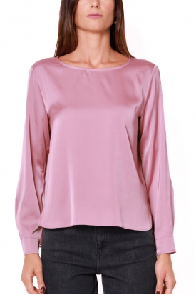 BLUSA IN RASO STRETCH, ROSA