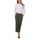 PANTALONE CROPPED A PALAZZO, VERDE