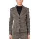 BLAZER MONOPETTO IN JERSEY FANTASIA OPTICAL, NERO