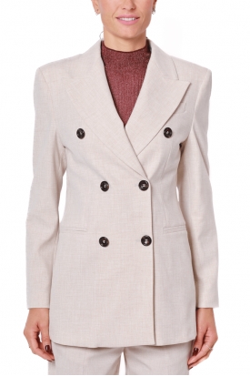 GIACCA BLAZER IN FLANELLA STRETCH, BEIGE