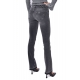 JEANS FLARE CON ORLO SFRANGIATO, GRIGIO