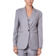 GIACCA BLAZER IN TESSUTO TWILL STRETCH, GRIGIO