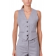 GILET DONNA IN TESSUTO TWILL STRETCH, GRIGIO