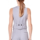 GILET DONNA IN TESSUTO TWILL STRETCH, GRIGIO