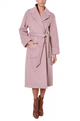 CAPPOTTO VESTAGLIA IN PANNO, ROSA