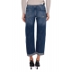 JEANS CROPPED GAMBA LARGA, BLU