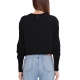 MAGLIA DONNA GIROCOLLO LANA CASHMERE, NERO